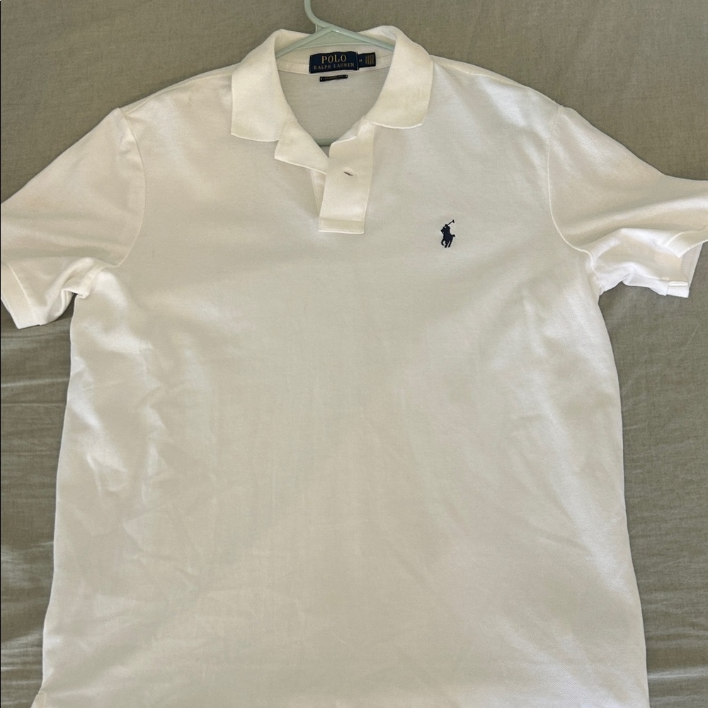 Polo by Ralph Lauren White Polo with Navy Pony